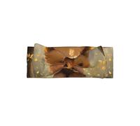 WZYWHJ Piccolo orsetto sotto le foglie lucide Stampa fasce per bambini e accessori elastici per capelli morbidi per neonati e ragazze