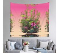 WZYWHJ Piranha - Arazzo decorativo per interni con stampa di gruppi di piante, 152,4 x 129,5 cm, morbido, di qualità e leggero, adatto per arazzi da appendere alla parete