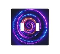 WZYWHJ Placca decorativa da parete con immagine a vortice al neon, 11,4 x 11,4 cm, resistente ed elegante, per aree residenziali e commerciali