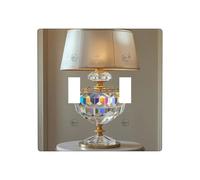 WZYWHJ Placca decorativa da parete con motivo a lampada di cristallo, 11,4 x 11,4 cm, resistente ed elegante, per aree residenziali e commerciali