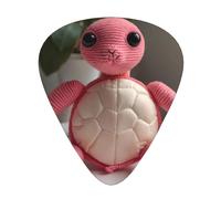 Wzywhj Plettri per chitarra a forma di tartaruga rosa, 12 pezzi, facili da impugnare, tengono in mano, ukulele, chitarra elettrica o acustica