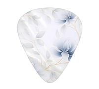 Wzywhj Plettri per chitarra con stampa a fiori blu su tela, 12 pezzi, facile da impugnare, per ukulele, chitarra elettrica o acustica