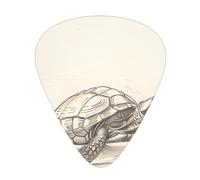 Wzywhj Plettri per chitarra con stampa Sketch Of Little Turtle, 12 pezzi, facili da impugnare, tengono in mano, ukulele, chitarra elettrica o acustica