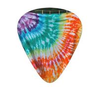 Wzywhj Plettro colorato per chitarra, con stampa tie dye, facile presa, per ukulele, chitarra acustica ed elettrica, 12 pezzi