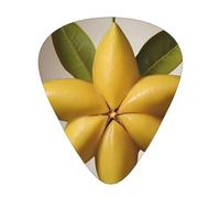 Wzywhj Plettro per chitarra a cinque punte Star Fruit con immagine a stella facile da impugnare, piacevole al tatto, per ukulele, chitarra acustica ed elettrica, 12 pezzi