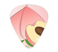 Wzywhj Plettro per chitarra a forma di pesca, facile da impugnare, per basso, ukulele, chitarra acustica ed elettrica, 12 pezzi