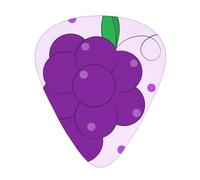 Wzywhj Plettro per chitarra a forma di uva con cartoni animati, facile da impugnare, per basso, ukulele, chitarra acustica ed elettrica, 12 pezzi