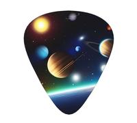 Wzywhj Plettro per chitarra Celestial Planet Picture Easy Grip Uke Picks confortevole al tatto, ukulele, chitarra acustica ed elettrica, plettri per chitarra 12