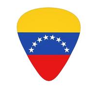 Wzywhj Plettro per chitarra con bandiera del Venezuela, facile presa, per basso, ukulele, chitarra acustica ed elettrica, 12 pezzi