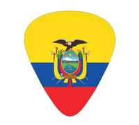 Wzywhj Plettro per chitarra con bandiera dell'Ecuador, facile presa, per basso, ukulele, chitarra acustica ed elettrica, 12 pezzi