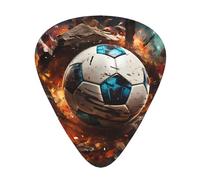 Wzywhj Plettro per chitarra con immagine di calcio Firecracker facile da impugnare Plettri per ukulele, chitarra acustica ed elettrica, plettri per chitarra 12 pezzi