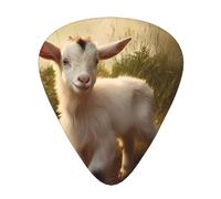 Wzywhj Plettro per chitarra con immagine di capra carina e facile da impugnare, piacevole al tatto, ukulele, chitarra acustica ed elettrica, plettri per chitarra 12 pezzi
