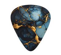 Wzywhj Plettro per chitarra con immagine marmorizzata nera e oro facile da impugnare, plettro per ukulele, chitarra acustica ed elettrica, plettri per chitarra 12 pezzi