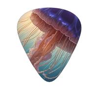 Wzywhj Plettro per chitarra con motivo a meduse, facile da impugnare, per basso, ukulele, chitarra acustica ed elettrica, 12 pezzi