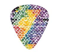 Wzywhj Plettro per chitarra con motivo arcobaleno Gay Pride facile da impugnare per basso, ukulele, chitarra acustica ed elettrica, 12 pezzi