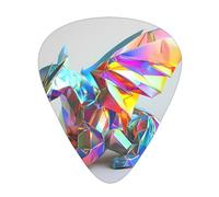 Wzywhj Plettro per chitarra con motivo Dragon Origami Easy Grip per basso, ukulele, chitarra acustica ed elettrica, 12 pezzi