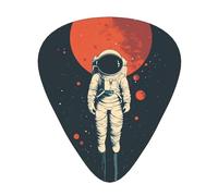 Wzywhj Plettro per chitarra con motivo esplorazione spaziale, facile da impugnare, per basso, ukulele, chitarra acustica ed elettrica, 12 pezzi