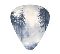 Wzywhj Plettro per chitarra con motivo Forest in the Fog Easy Grip per basso, ukulele, chitarra acustica ed elettrica, 12 pezzi