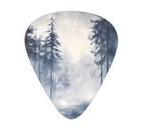 Wzywhj Plettro per chitarra con motivo Forest in the Fog Easy Grip per basso, ukulele, chitarra acustica ed elettrica, 12 pezzi