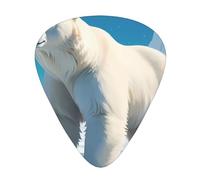 Wzywhj Plettro per chitarra con motivo orso polare facile da impugnare per basso, ukulele, chitarra acustica ed elettrica, 12 pezzi