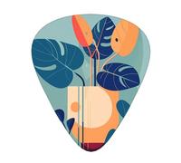 Wzywhj Plettro per chitarra con motivo tartarugato in bambù, facile da impugnare, per basso, ukulele, chitarra acustica ed elettrica, 12 pezzi