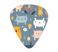 Wzywhj Plettro per chitarra con stampa di disegni per bambini, facile presa, per ukulele, chitarra acustica ed elettrica, 12 pezzi