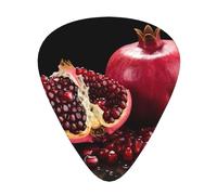 Wzywhj Plettro per chitarra con stampa melograno rosso facile da impugnare, per ukulele, chitarra acustica ed elettrica, 12 pezzi