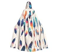 WZYWHJ Poncho con cappuccio e piume galleggianti di qualità aldult per cosplay per uomini e donne Halloween