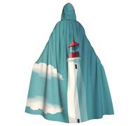WZYWHJ Poncho con cappuccio per cosplay di alta qualità, motivo faro torreggiante, per uomini e donne, Halloween