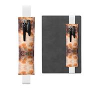 WZYWHJ - Portapenne in pelle bianca con motivo a tulipani dai colori vivaci, design con fascia elastica in pelle PVC di alta qualità per quaderni, diari e agende