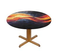 WZYWHJ Quantum - Tovaglia rotonda con immagine a flusso energetico, impermeabile, resistente alle pieghe, per tavolo da pranzo