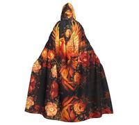 WZYWHJ Red Phoenix Picture Aldult Poncho di qualità Cosplay Mantello con cappuccio per uomini e donne Halloween