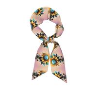 WZYWHJ Sciarpa di seta della striscia lunga delle donne di stampa del girasole meccanica, foulard morbido e setoso del raso