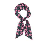 WZYWHJ Sciarpa lunga da donna in seta con stampa di rosa del deserto, sciarpa morbida e setosa in raso
