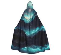 WZYWHJ Science Fiction Stars Pattern Aldult Quality Cosplay Poncho con cappuccio Mantello per uomini e donne Halloween