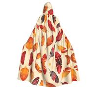 WZYWHJ Sei piume colorate Picture Aldult Cosplay Poncho con cappuccio Mantello per uomini e donne Festa di Halloween