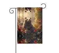 WZYWHJ Semplice orso stampato decorazione giardino bandiera 30,5 x 45,7 cm per un ambiente esterno alla moda