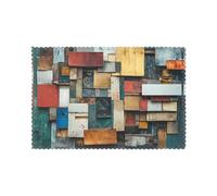 WZYWHJ Set di 6 tovagliette con immagine di frammenti di memoria per tavolo da pranzo, 30,5 x 45,7 cm, per feste, cucina, sala da pranzo, lavabile, facile da pulire