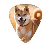 Wzywhj Shiba Inu - Plettri stampati per chitarra, 12 pezzi, facili da impugnare, tengono in mano, ukulele, chitarra elettrica o acustica