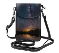 WZYWHJ Shining Night Sky - Borsa a tracolla in pelle stampata per telefono, regalo versatile per donne, passeggiate, campeggio, shopping e viaggi