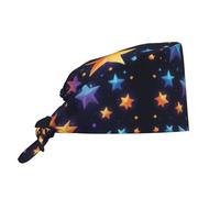 WZYWHJ Shining Stars in the Night Sky Picture Cleaning Work Hat Sweatband adatto per uomini e donne, cinturino elastico regolabile nero