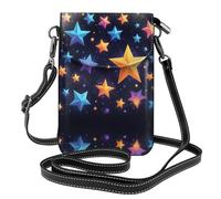 WZYWHJ Shining stars in the night sky stampato pelle borsa a tracolla con patta - regalo versatile per le donne passeggiate, campeggio, shopping e viaggi