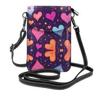 WZYWHJ Shooting Star Heart Prints, borsa a tracolla in pelle con patta per telefono, regalo versatile per donne, passeggiate, campeggio, shopping e viaggi