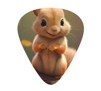 Wzywhj Shy Little Squirrel - Plettri per chitarra, 12 pezzi, facili da impugnare, tengono in mano, ukulele, chitarra elettrica o acustica