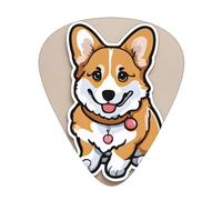 Wzywhj Simpatici plettri per chitarra con stampa Corgi, 12 pezzi, facili da impugnare, tengono in mano, ukulele, chitarra elettrica o acustica