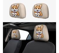 WZYWHJ Simpatico Corgi Butt stampato federa auto 2 pezzi, accessori coprisedili, copertura protettiva universale