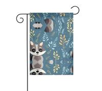WZYWHJ Simpatico procione stampato decorazione giardino bandiera 30,5 x 45,7 cm per un ambiente esterno alla moda
