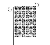 WZYWHJ Simpatico procione stampato decorazione giardino bandiera 30,5 x 45,7 cm per un ambiente esterno alla moda