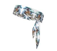 WZYWHJ Snow House - Fascia per capelli con stampa di abete, per uomini e donne, per corsa, allenamento e calcio