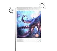 Wzywhj Stampa di polpi con bandiera estiva da giardino su entrambi i lati, decorazione per cortile, 30,5 x 45,7 cm